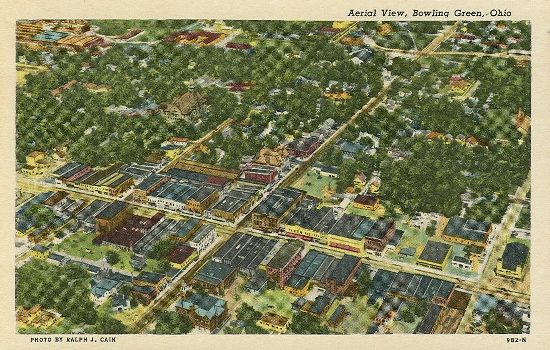 Vintage postcard of Bowling Green, Ohio, one of many small towns that thrives because of Cooperative Wisdom
